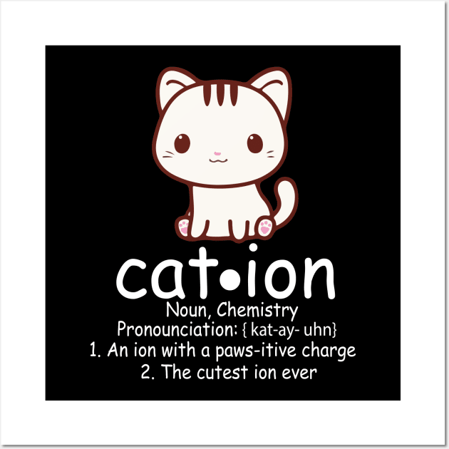 Funny science cation cat graphic nerd sayings Wall Art by AstridLdenOs